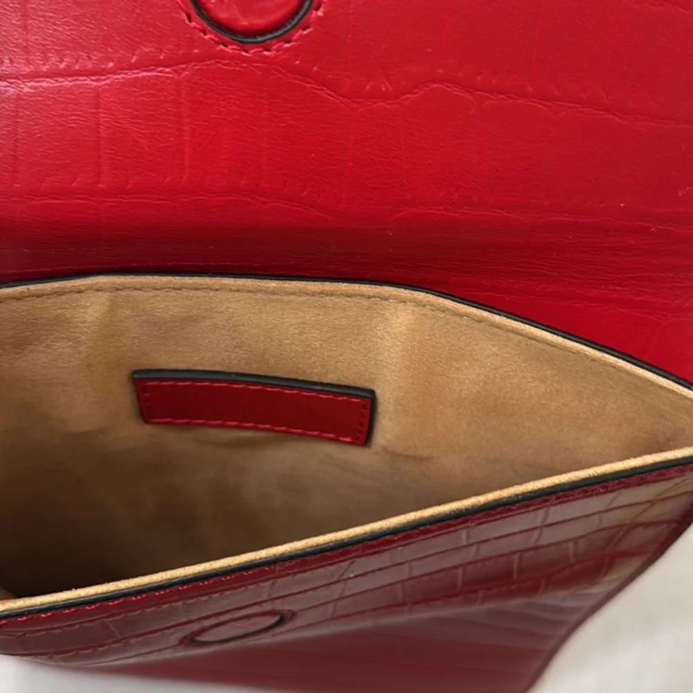 Red Croc-Embossed Tablet Sleeve
